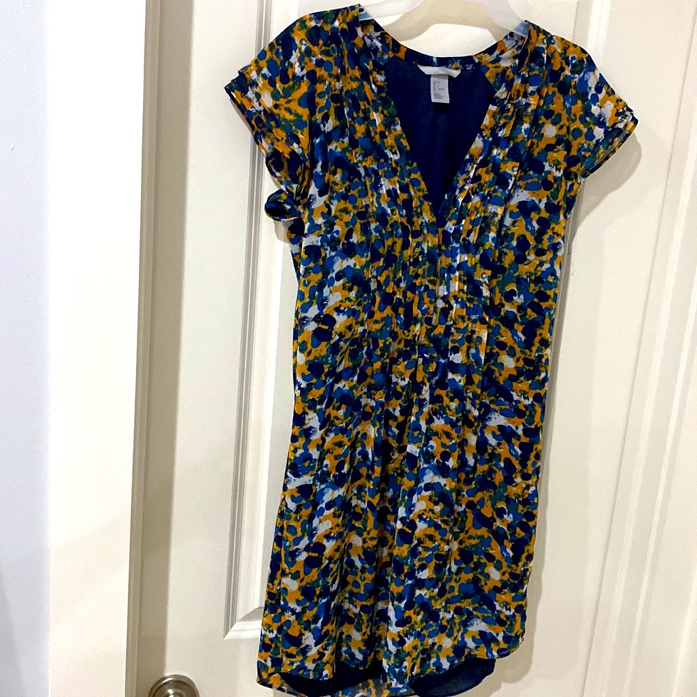 H&M Mini Blue Yellow Dress